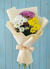 Букет цветов из:  Хризантемы #REPLACE_PRED# Виноградном