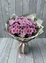Букет цветов из:  Хризантемы #REPLACE_PRED# Виноградном