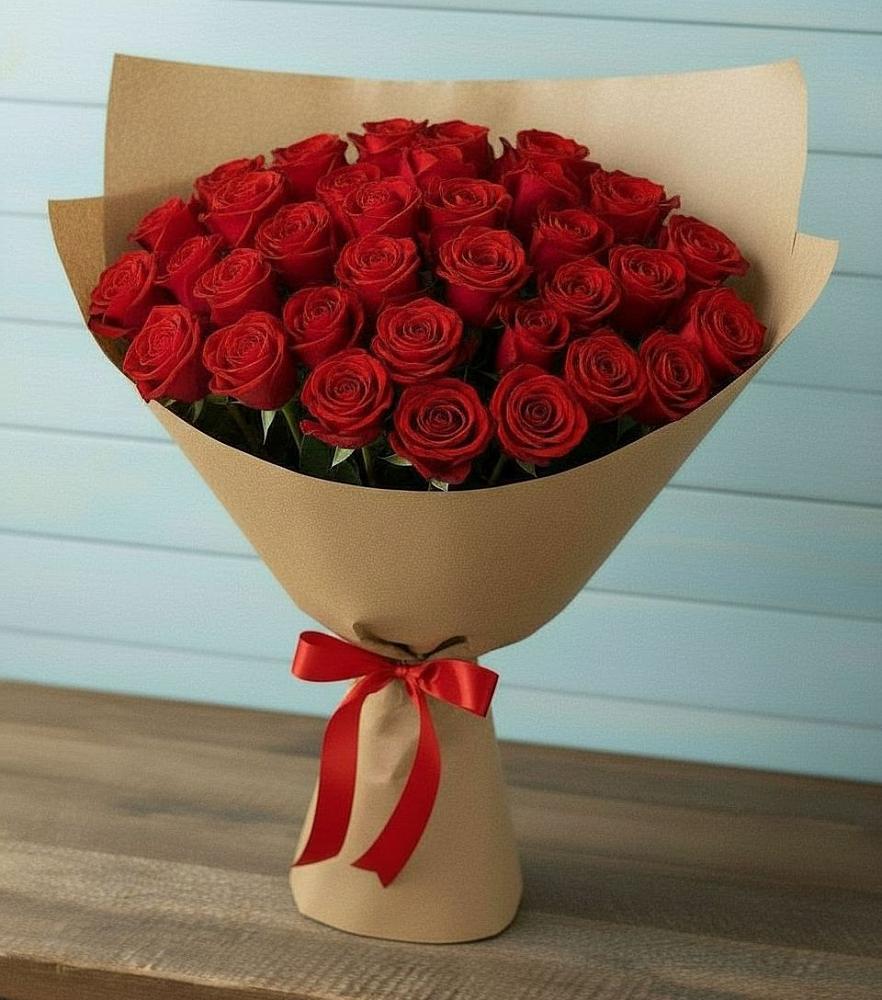 Букет Красные розы Милано в Виноградном