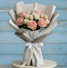 Букет цветов из:  Розы #REPLACE_PRED# Виноградном
