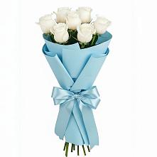 Букет 7 белых роз Проуд в Виноградном