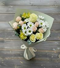 Букет цветов из:  Альстромерии, Розы и Хризантемы #REPLACE_PRED# Виноградном