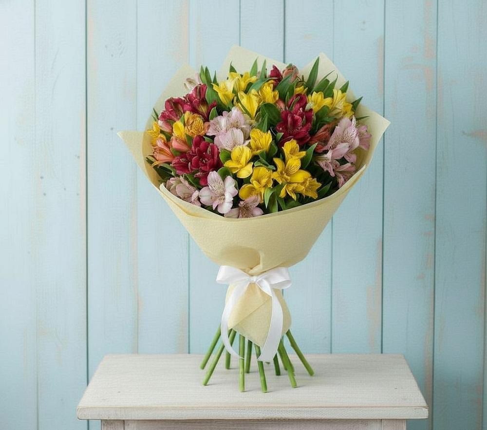 Букет цветов из: Альстромерии в Виноградном
