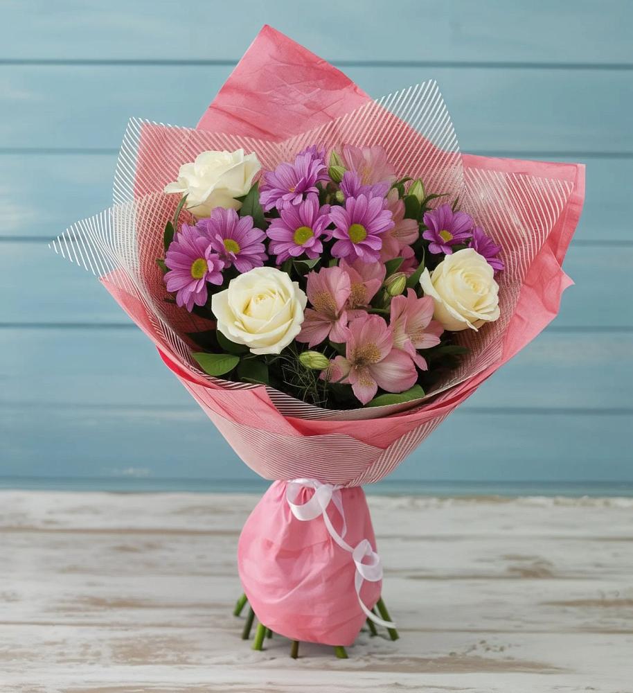 Букет цветов из: Герберы в Виноградном