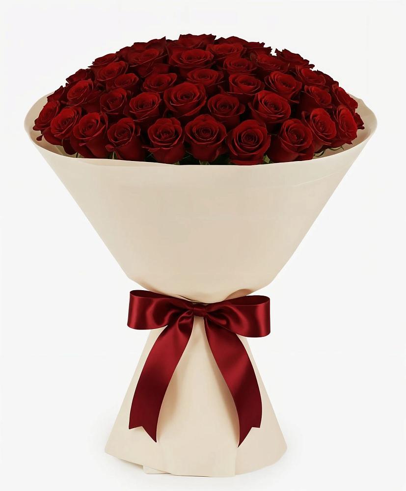 Букет 101 Бордовая роза Блэк Бакарра в Виноградном