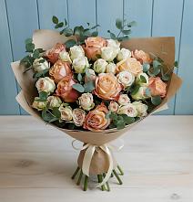 Букет цветов из:  Альстромерии и Розы #REPLACE_PRED# Виноградном